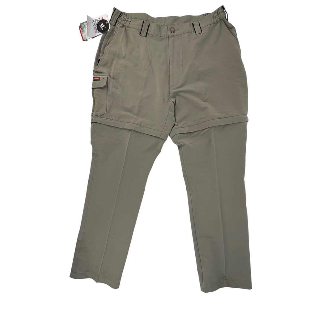 Redington‎ Mens Convertible Cargo Fishing Pants Sage Green UPF 30+ 32 Inseam